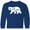 Royal Blue, variant on Inktastic West Virginia White Bear Silhouette Long Sleeve Youth T-Shirt