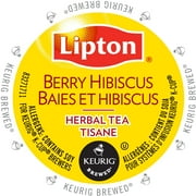 Lipton Berry Hibiscus Herbal Tea, K-Cup Portion Pack for Keurig Brewers (96 Count) (4x16oz)