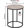 thumbnail image 3 of Round End Table - Modern Side Table for Living Room or Bedroom - Grey, 3 of 9