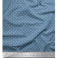 thumbnail image 1 of Soimoi Blue polyester Crepe Fabric Plus Sign Geometric Printed Craft Fabric by the Yard 42 Inch Wide, 1 of 3