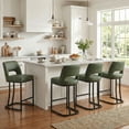 thumbnail image 4 of Usaint Modern C-Shaped Counter Stools Set of 4 Ergonomic Kitchen Bar Stools for Kitchen Island, Counter, Home,Green, 4 of 8