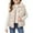 Beige, variant on Kids Padded Vest with Button Front Sherpa Collar Lightweight Sleeveless Outerwear for Girls Boys Casual Everyday Wear