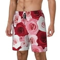 thumbnail image 2 of Haiem Rose Mens Swim Trunks with Compression Liner 2 in 1 Swimming Shorts Stretch Swimwear Quick Dry,Board Shorts-Small, 2 of 9