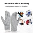 thumbnail image 4 of CSChome Winter Touch Screen Gloves Women Winter Touch Screen Gloves - Thick Plush Knit Color Matching Windproof, 4 of 7