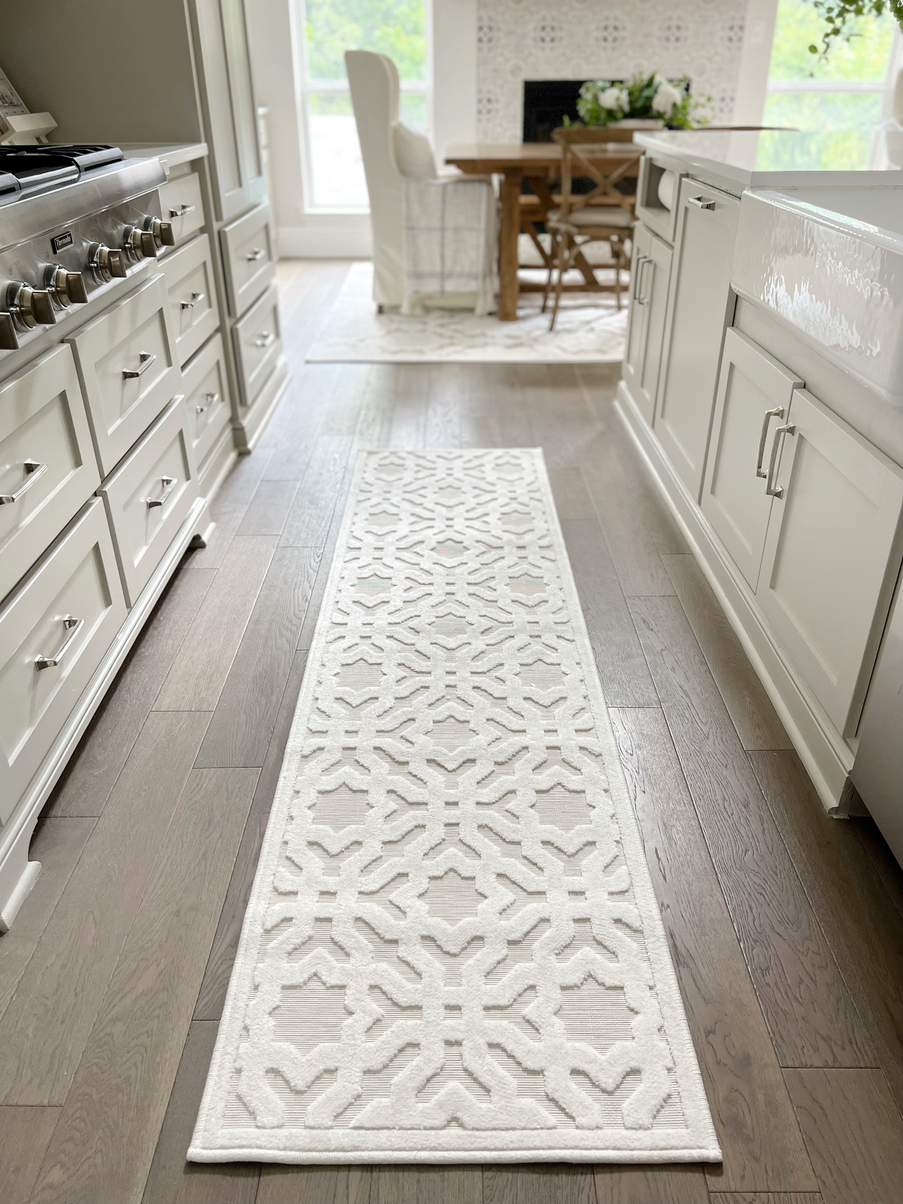 My Texas House Claire Natural Geometric Runner Rug, 1 ft 11 in x 7 ft 6 in