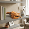 thumbnail image 6 of Wooden Hand Carved Sea Turtle Tortoise Statue Figurine Sculpture Handcrafted Handmade Home Decor Rustic Seaside Tropical Nautical Ocean Coastal Size: 12" Long x 8.5" Wide x 4" Tall, 6 of 10