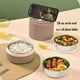 thumbnail image 5 of Fiambrera aislante de acero inoxidable 304 - Recipiente de comida impermeable con 3 compartimentos y bolsa aislante, capacidad de 4,9L para oficina, desplazamientos y viajes, 5 of 6
