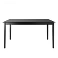 thumbnail image 3 of Weston Home Lexington 60" Rectangular Wood Dining Table, Black, 3 of 7