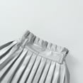 thumbnail image 5 of WOYY Little Girls High Waist Pu Leather Pleated Skirt with Liner Shorts, Sizes 1-14, 5 of 8