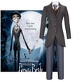 thumbnail image 2 of Disfraz de Cosplay de la novia cadáver de Tim Burton, Victor Van Dort, uniforme, chaqueta, pantalones, traje de Carnaval de Halloween para hombre, 2 of 4
