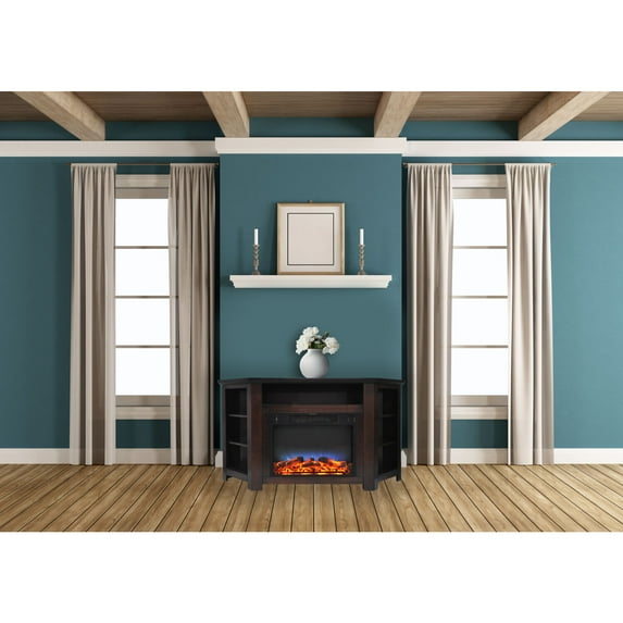 Cambridge Stratford 56" Electric Corner Fireplace Heater with LED Multi-Color LED Flame Display