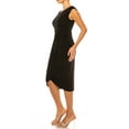 thumbnail image 2 of Women's Elegant Sleeveless Sheath Dress with Knife PleatsTulip Skirt Front Sash Detail, 2 of 5