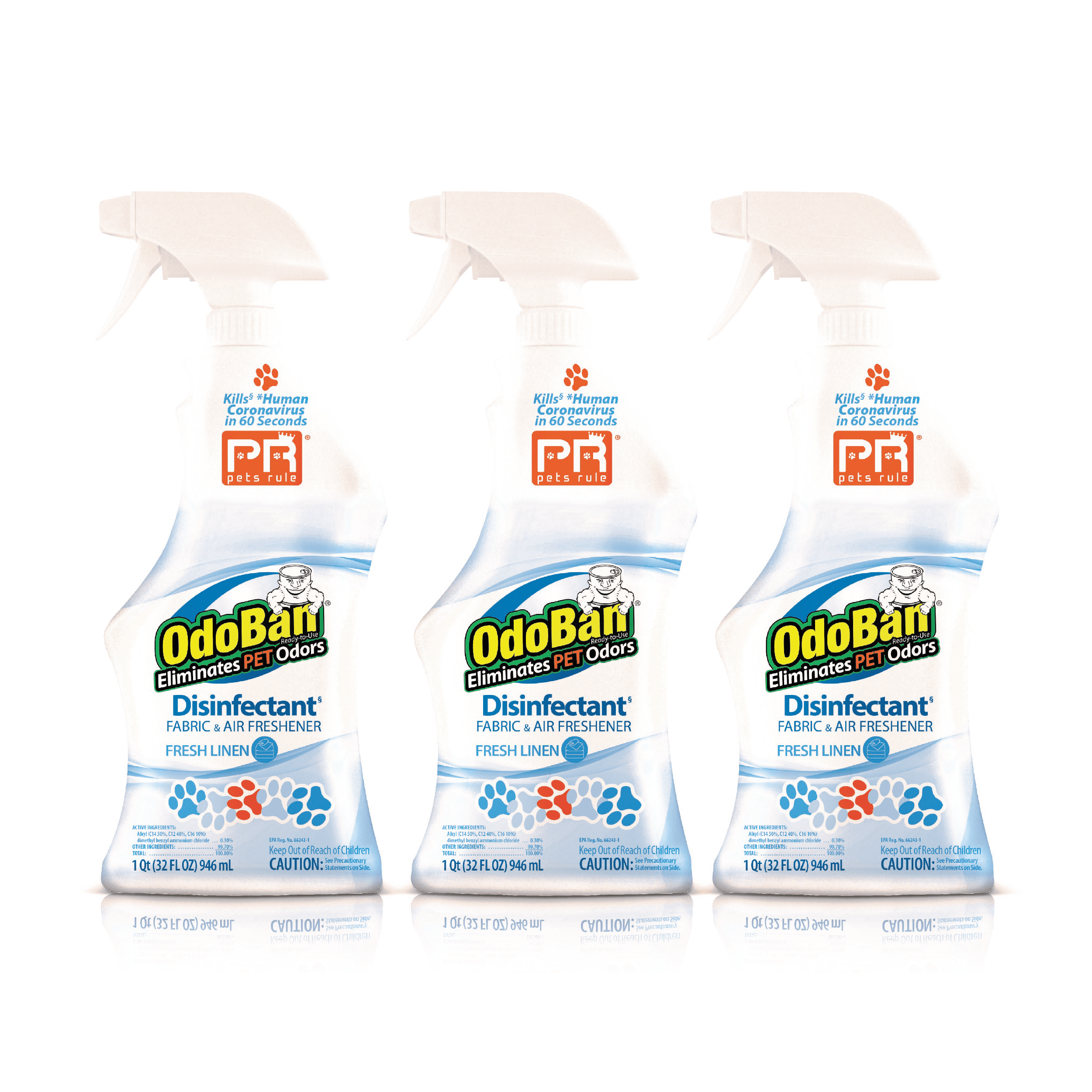 Pets Rule OdoBan ReadytoUse Pet Odor Eliminator, 3Pack, 32 Ounce