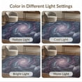 thumbnail image 7 of ODIKA 9'x12' Washable Area Rug Galaxy Nebula Cosmic Stars Meteorite Motif Planetary Planets Large Flowing for Dining Room, Basement, Office, Non-Slip Chair-Friendly, 7 of 7
