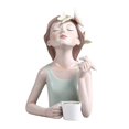 thumbnail image 1 of Escultura Moderna de mariposas para la cabeza para niñas, de resina para Hadas, de escritorio, decoración , Coffee20x13.7x27.5cm Café20x13.7x27.5cm Macarena Figuras de niña de resina, 1 of 4