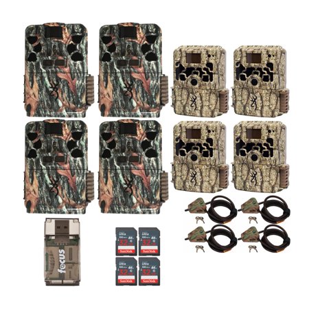 Browning Trail Cameras 24MP Recon Force Patriot Super Security Bundle (4-Pack)