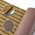 thumbnail image 6 of Morefany Outdoor Indoor Runner Rug Custom Size Rugs Non-Slip Hallway Carpet Runners with Rubber Backing Mat for Kitchen Entryway Garage Laundry 2ft x 12ft, Brown Striped, 6 of 7