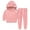 Pink, variant on Boys and Girls Spring and Fall Models Sports and Leisure Bear Ears Hooded Sweater Two Piece Suit Suit Pullover and Pants Outfits Set(Red,4-5 Years)