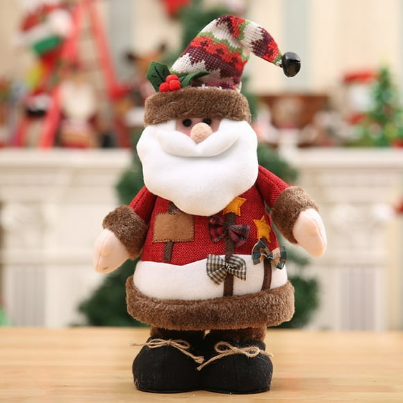 Cotonie Santa Doll, Stand-Up Christmas Collectible Figurines, 13.3inch Tall