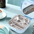 thumbnail image 4 of HomeDM Stainless Steel Bento Box with Spoon & Fork Utensils, Leak-Proof 3 Compartments Lunch Box Containers for Office Outdoor, 4 of 6