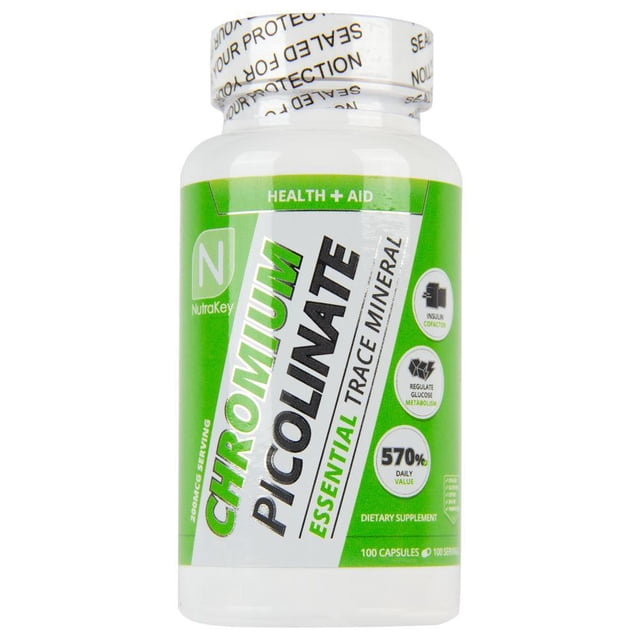 Pre entrenamiento NutraKey Picolinato de Cromo 100 Cápsulas NutraKey Picolinato de Cromo