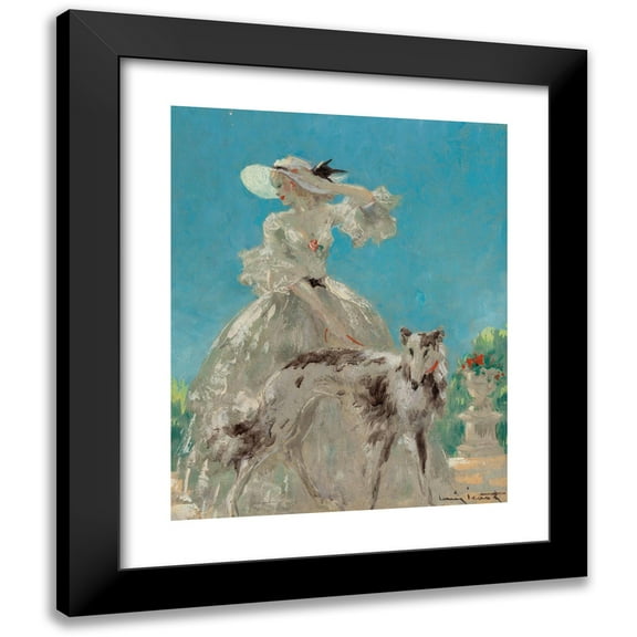 Louis Icart 12x14 Black Modern Framed Museum Art Print Titled - In Versailles