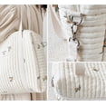 thumbnail image 4 of Korea Style Newborn Baby Care Diaper Bag Mummy Shoulder Bag Embroidery Quilted Stroller Diaper Storage Organizer Large HandbagsL, 4 of 5