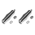 thumbnail image 1 of 2X Antenna Spring Mount Flag Light Spring 1/2 Inch Spring Mount CB Antenna Spring Base for Trucks Car RZR UTV Can Am ATV,2 x Antenna Spring Mount 2set x Mounting accessories,Silver, 1 of 5