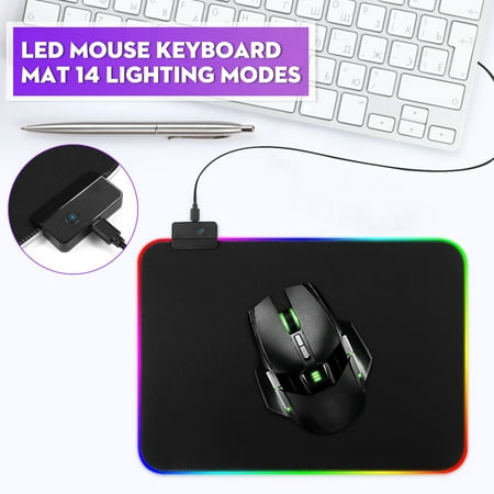 Usb Wired Colorful Backlit Led Rgb Gaming Mouse Pad Anti Slip Soft