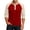 Red, variant on Mens 3 4 Sleeve Shirt Patchwork Regualr Fit Lightweight V Neck Long Sleeve Patchwork Shirts Black L