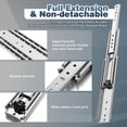 thumbnail image 7 of AOLISHENG 500lb Load Heavy Duty Drawer Slides 18'' Full Extension Ball Bearing Industrial Drawer Slides 2Pcs, 7 of 7