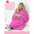 thumbnail image 3 of Fantaslook Wearable Blanket Hoodie Sweatshirt for Women and Men, Warm and Cozy Blanket Hoodie, Flannel Blanket with Sleeves and Giant Pocket, 3 of 7