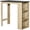 Natural, variant on HOMCOM Bar Table Dining Table with 3 Shelves for Kitchen, Walnut