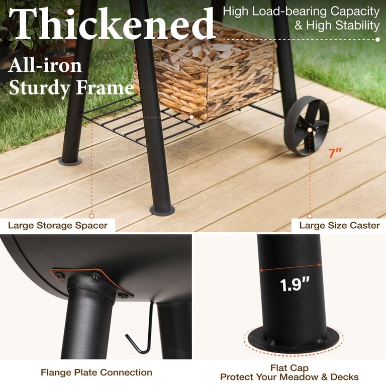 MF Studio 28" Charcoal Grill with Offset Smoker photo 2