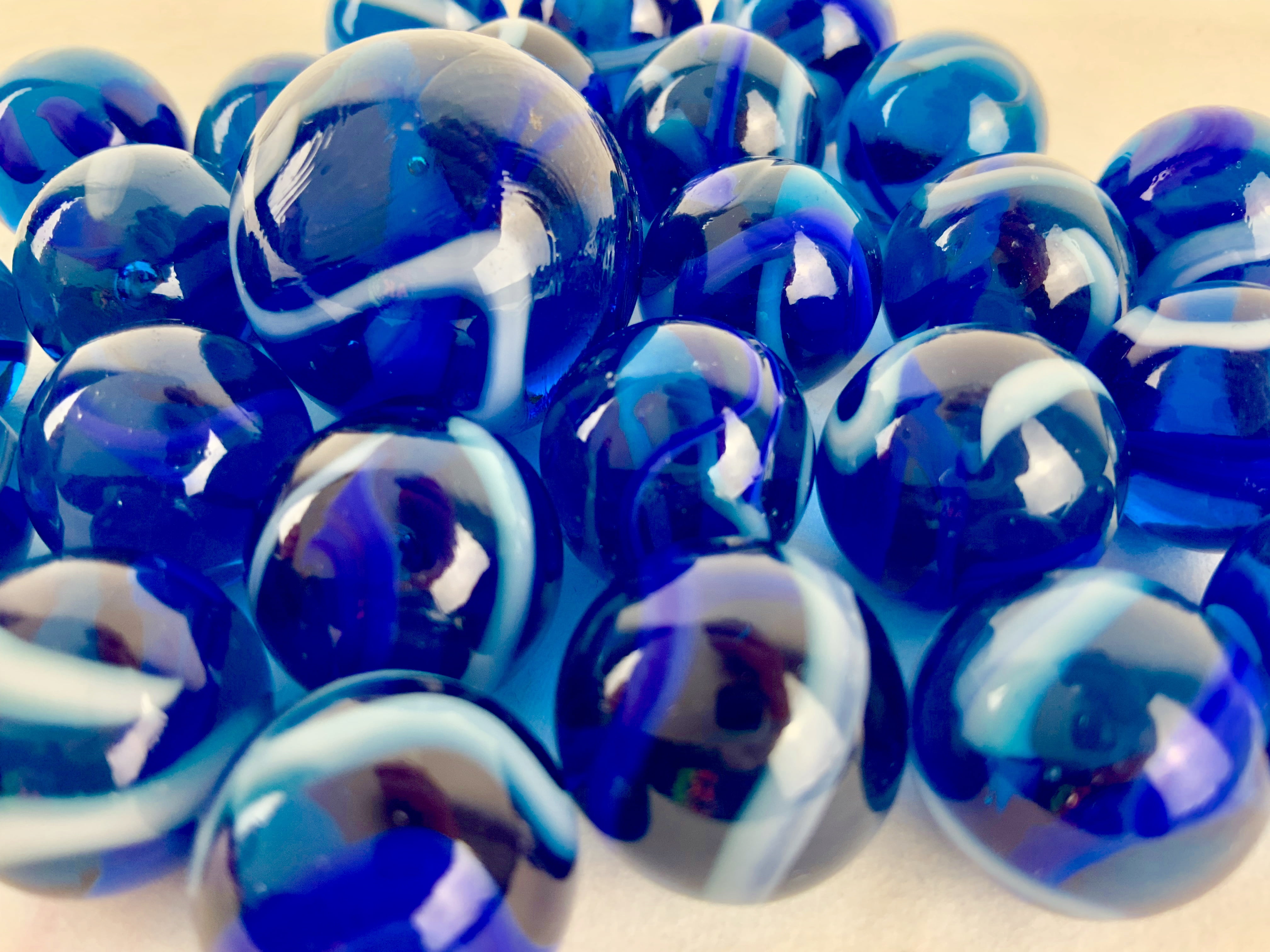 25 Glass Marbles Blue Jay Toy Game Pack (24 Player, 1 Shooter