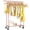 Pink, variant on Double Rods Clothes Rack, Rolling Clothing Rack for Hanging Clothes Portable Wardrobe Rack, Metal Garment Rack Sturdy Coat Rack for Bedroom Laundry Living Room, Black