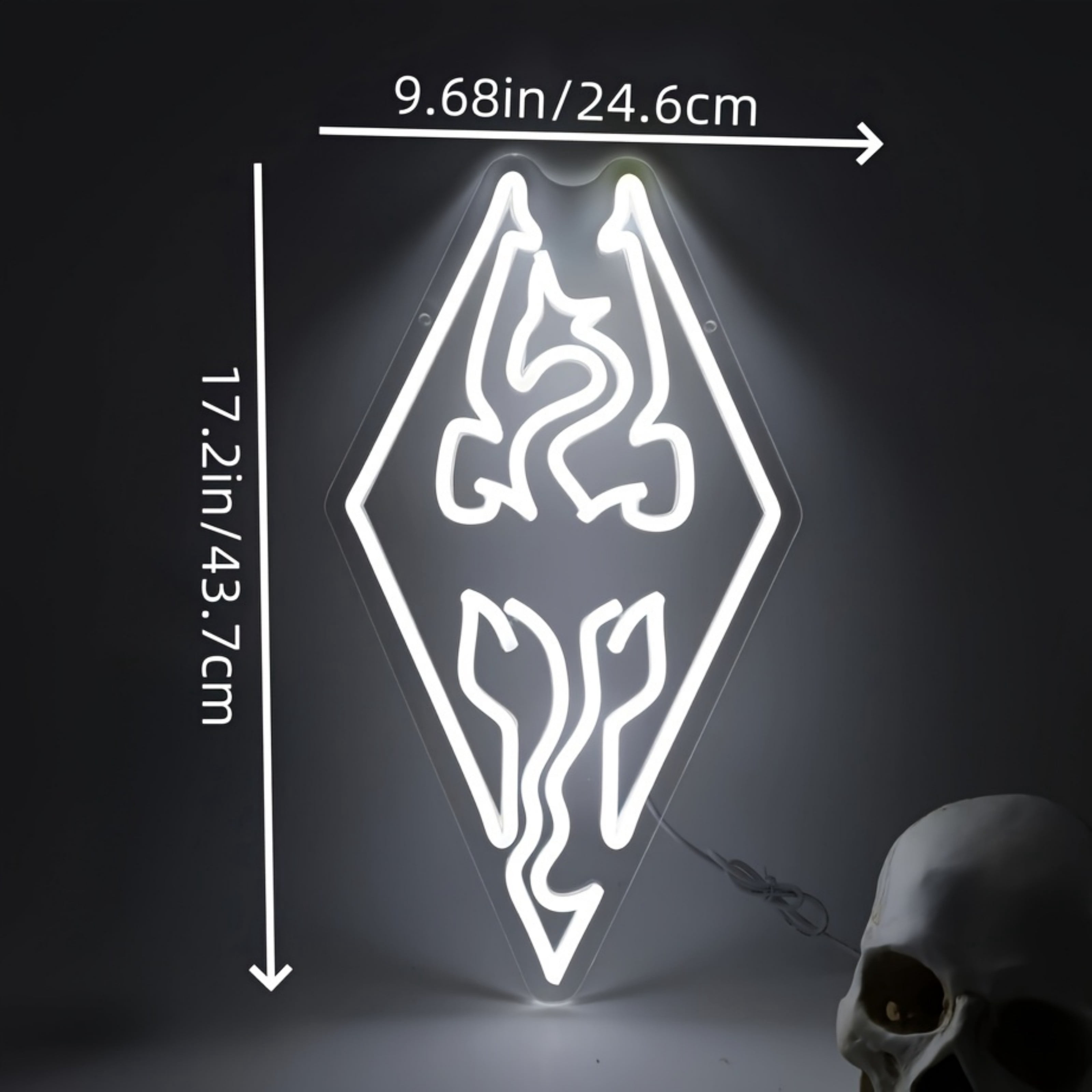 UPONRAY Dragon Neon Signs, 9.68"*17.2" Dimmable & USB-Powered LED Neon Light, Stylish Wall Decor for Bedroom, Game Room, Man Cave, Internet Cafe, Arcade