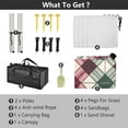 thumbnail image 5 of Portable Beach Tent Sun Shelter With Ground Pegs Water And Wind Resistant Sun Shade Canopy Angle Adjustable Traditional Tartan Plaid, 5 of 7