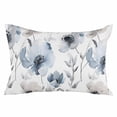 thumbnail image 2 of Blue Grey Spring Floral Standard Size Pillow Cover, Pillowcase Protectors with Zipper, Breathable Decorative Throw Pillow Case Cover, Elegant Summer Botanical Pillow Shams for Couch Sofa 20x26Inch, 2 of 8