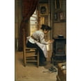 thumbnail image 3 of Manuel Cusi y Ferret 17x24 Black Modern Framed Museum Art Print Titled - Beside the Fire (1896), 3 of 5