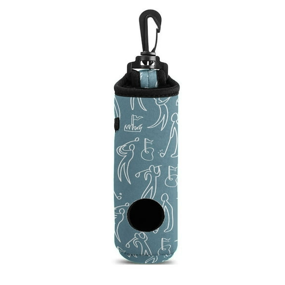 WIRESTER Neoprene Golf Ball Bag Golf Tees Holder Carrying Storage Case Pouch with Swivel Waist Belt Clip - Doodle Golf Players