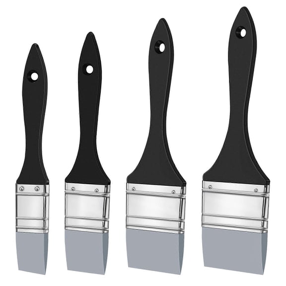 4 Pcs Silicone Paint Brush Set Color Shaper Silicone Brush for Resin Paint Brush Catalyst , 1 1.5 2