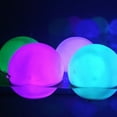 Pool Toys Glow 16'' Beach Ball 13 Colors Changing LED Light Up Glow in The Dark Home Patio