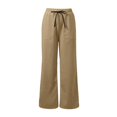 thumbnail image 6 of WERYOUNG Casual Loose Wide Leg Pants For Women Lightweight Long Trousers With Pockets Everyday Comfort Palazzo Pants For Women Breathable Bottom L, 6 of 6