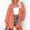 Orange, variant on Babysbule Winter Coats for Women Womens Ladies Solid Turn Down Collar Jacket Pocket Sleeve Coat Outerwear Tops