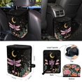 thumbnail image 4 of Renewold Dragonfly Moon Flower Pink Car Seat Covers Set of 15, Steering Wheel Cover Seatbelt Cushion Pad Trash Bin Mount Sunglasses Holder Rearview Mirror Cover Cup Holder Key Chain Car Accessories, 4 of 7