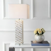 JONATHAN Y Daniel 30.5" Seashell/Crystal LED Table Lamp, Cream, JYL1048A