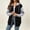 Black, variant on Hueoook Zip Up Hooded Sweatshirt Women Sweatshirts Trendy and Winter Zipper Long Sleeve Sweatshirt Mid Length Coat with Pockets Black 2X
