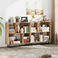 thumbnail image 2 of Gymax 2PCS 4 Cubby Open Bookcase 3-Tier Freestanding Bookshelf w/ Detachable Metal Legs Natural, 2 of 10