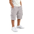 thumbnail image 4 of Fozruso Boys Casual School Uniform Shorts Loose Fit Elastic Waist Drawstring Short for Kids Outdoor Play(Gray), 4 of 7